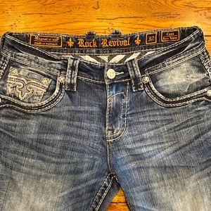 MENS ROCK REVIVAL BOOT CUT JEANS